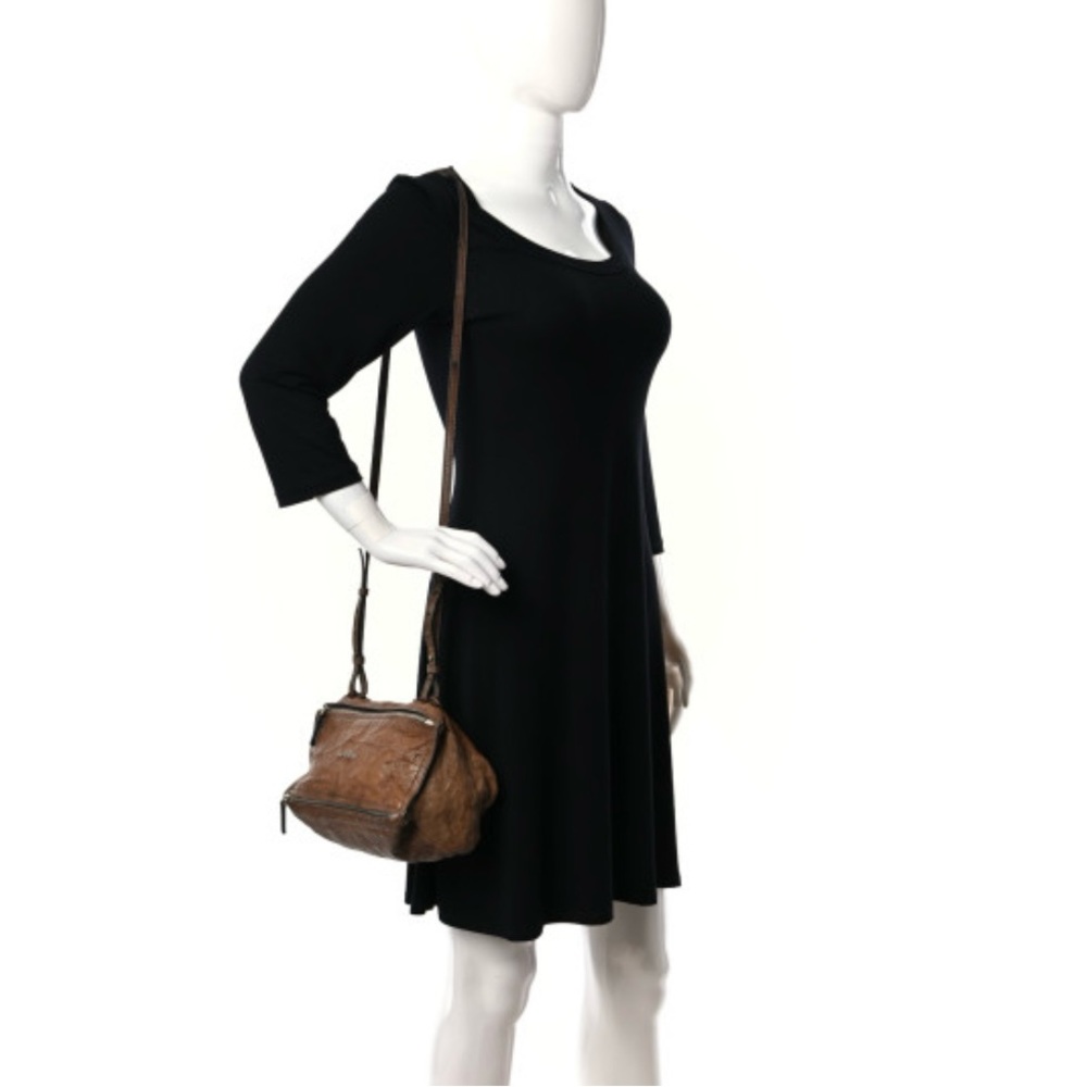 GIVENCHY Tumbled Sheepskin Mini Pandora Brown